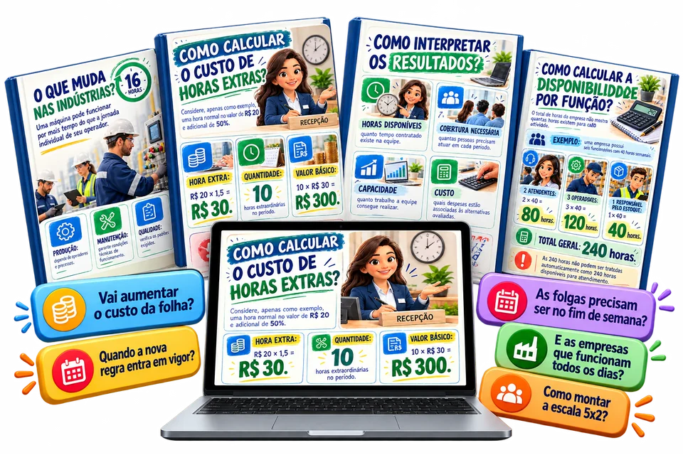 Mockup do Kit Fácil da Escala 5x2 com ferramentas e notebook